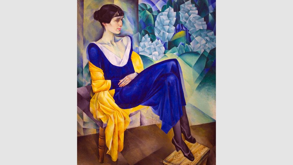 Akhmatova was born Anna Andreevna Gorenko in June 1889 in Bol’shoi Fontan, near the Black Sea, to an upper-class family – this 1914 portrait is by Nathan Altman (Credit: Alamy)