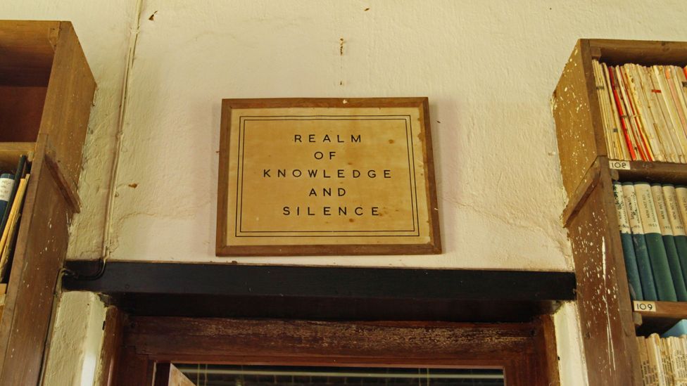 A sign asks for quiet in the Amani library (Credit: Rachel Nuwer) A sign asks for quiet in the Amani library (Credit: Rachel Nuwer)