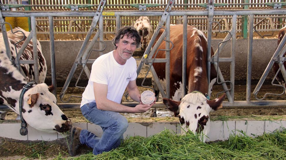Cheesemaker Nicolas Durand is the last of his kind, producing raw-milk camembert on his farm just outside the village of Camembert (Credit: Emily Monaco)