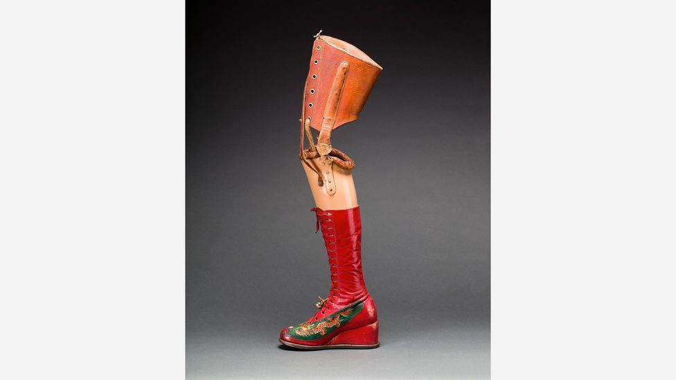 Many of the objects – such as her corsets and prosthetic leg – reveal more about Kahlo’s near-fatal accident at the age of 18 (Credit: Victoria and Albert Museum)