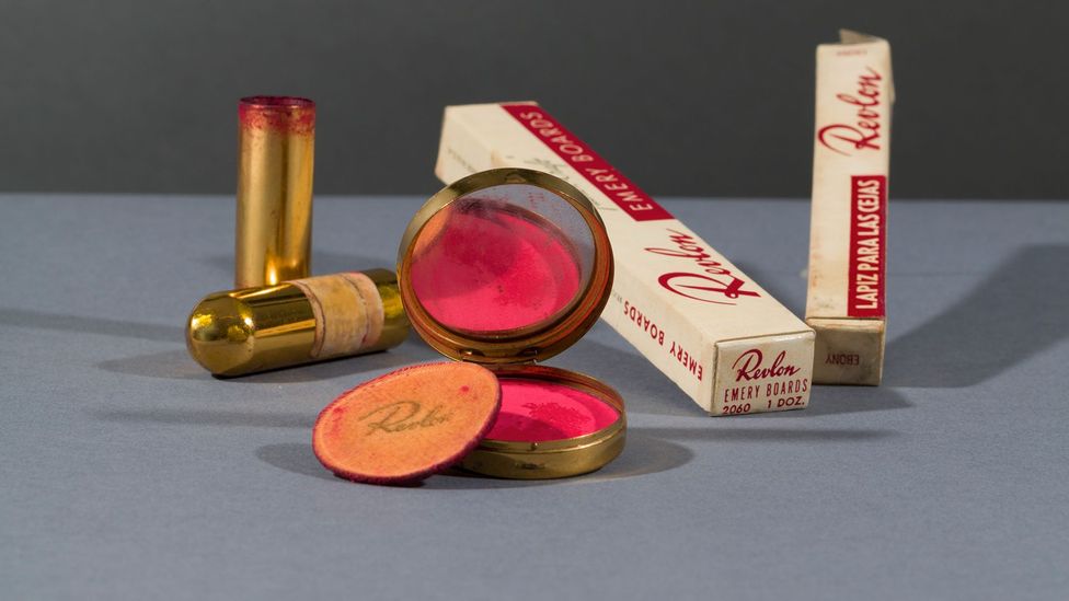 The artist’s original Revlon red lipstick and the kohl she used to define her famous, signature monobrow are on show (Credit: Victoria and Albert Museum)