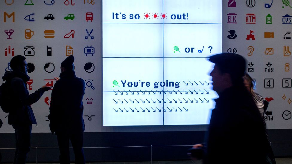 The first emoji was invented by Shigetaka Kurita in 1999 – a selection of his work has been featured in an exhibition at New York’s Museum of Modern Art (Credit: Getty Images)