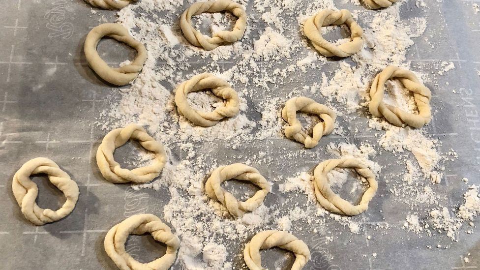 Lorighittas were prepared by single women and are said to resemble earrings (Credit: Michelle Gross) Lorighittas were prepared by single women and are said to resemble earrings (Credit: Michelle Gross)