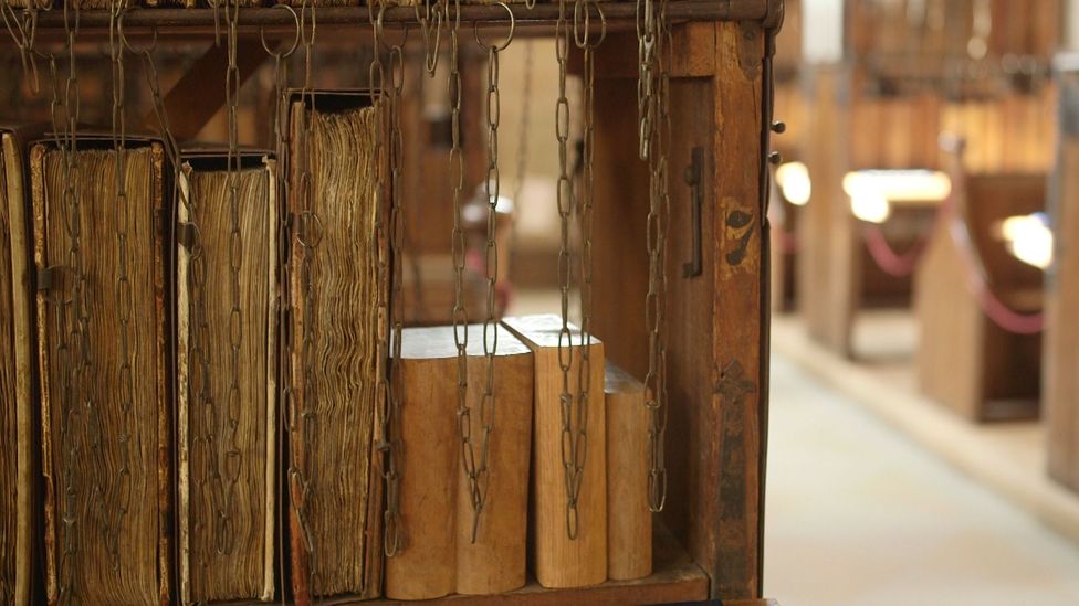 Chained library at Hereford Cathedral