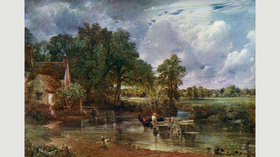 The green water of John Constable’s The Hay Wain (1821) marks a boundary between the time of painting and the artist’s childhood (Credit: Getty Images) The green water of John Constable’s The Hay Wain (1821) marks a boundary between the time of painting and the artist’s childhood (Credit: Getty Images)