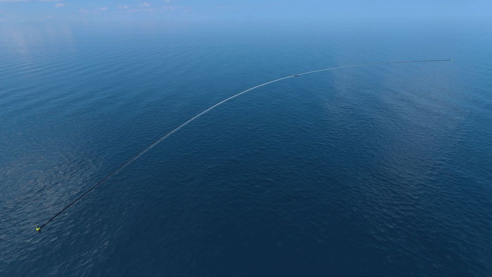 Barrier at sea (Credit: Ocean Cleanup Foundation)