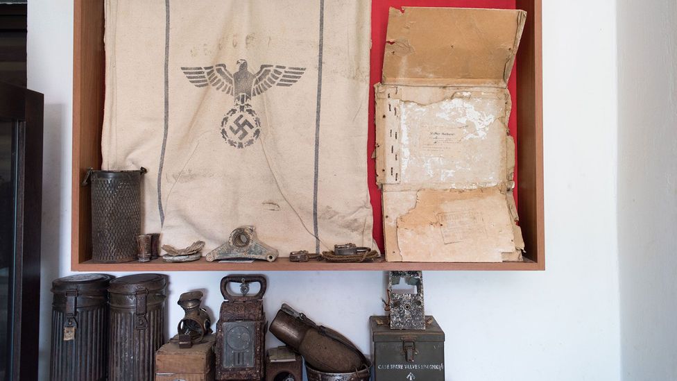 Over the past two decades, Stelios Tripalitakis has amassed a collection of more than 40,000 items left behind on Crete after World War Two (Credit: Louiza Vradi)