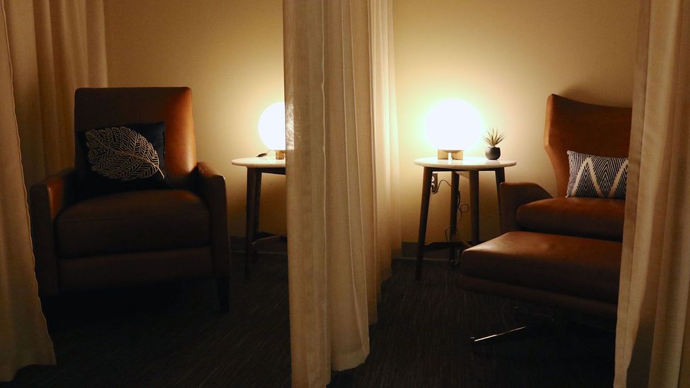 The tranquillity room at Sibley Memorial Hospital offers a space for staff members to clear their mind (Credit: Wendy Steck Merriman Photography)