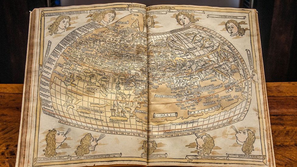 Maps based on Ptolemy’s Geography facilitated the exploratory travels during the 15th Century (Credit: Rossi Thomson, by permission of the Biblioteca Civica Bertoliana – Vicenza)