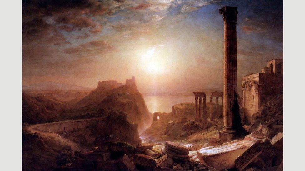 European Romantics also made ruins their subject at times – Frederic Edwin Church painted these Roman ruins in Syria in 1860 (Credit: Getty Images) European Romantics also made ruins their subject at times – Frederic Edwin Church painted these Roman ruins in Syria in 1860 (Credit: Getty Images)