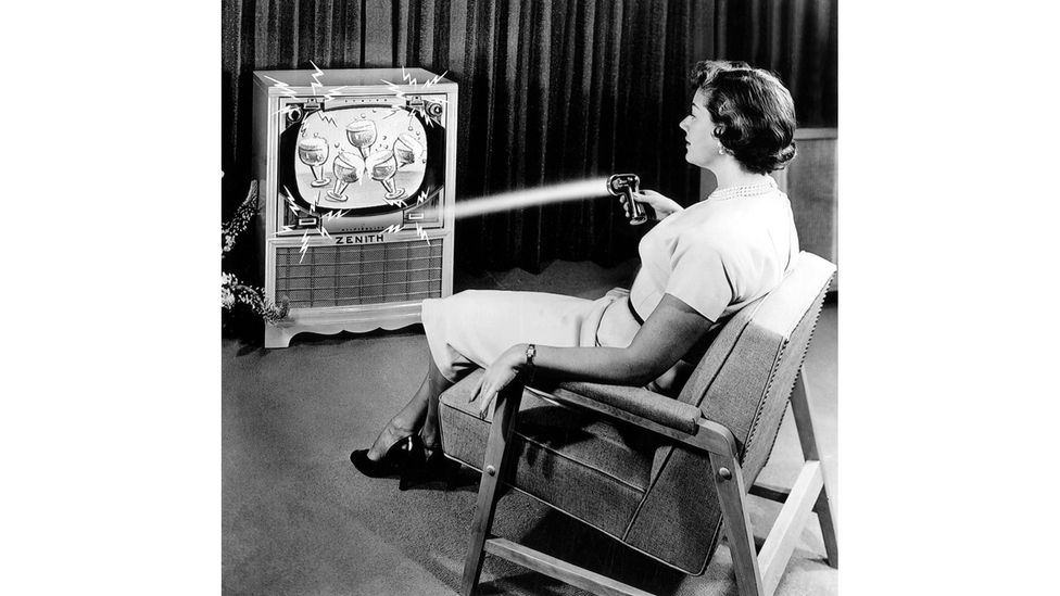 The Flashamtic looked like a toy ray gun and worked by tripping a sensor in the corner of the screen (Credit: Alamy) The Flashamtic looked like a toy ray gun and worked by tripping a sensor in the corner of the screen (Credit: Alamy)