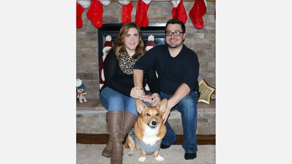 For Katie Adkins and her boyfriend Derek, the bereavement leave her employer granted to mourn her Corgi, Goliath, was deeply appreciated (Credit: Katie Adkins) For Katie Adkins and her boyfriend Derek, the bereavement leave her employer granted to mourn her Corgi, Goliath, was deeply appreciated (Credit: Katie Adkins)