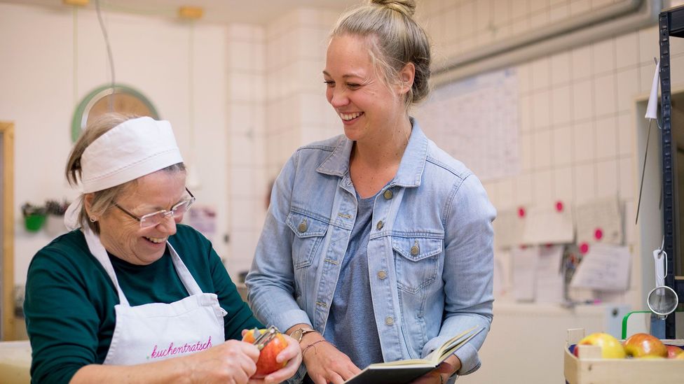 Katharina Mayer (right) founded Kuchentratsch after she realised she couldn’t buy cakes as good as those made by her own grandmother (Credit: Kuchentratsch)