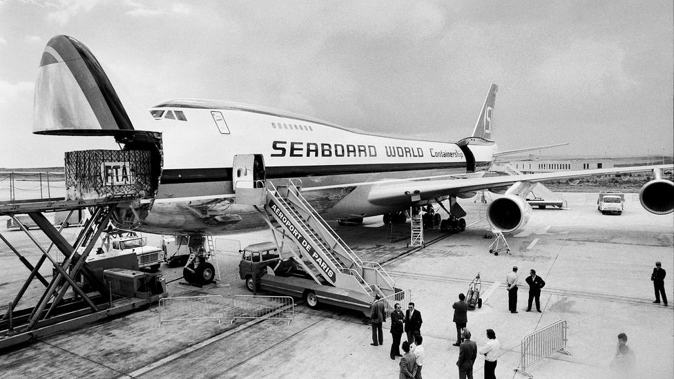 The 747's nose opens so that freight can be quickly and easily loaded inside (Credit: Getty Images)