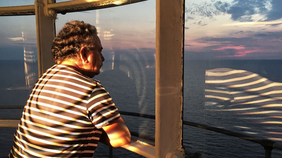 Carlo D’Oriano has manned the Punta Carena lighthouse for the past 13 years (Credit: Eliot Stein)