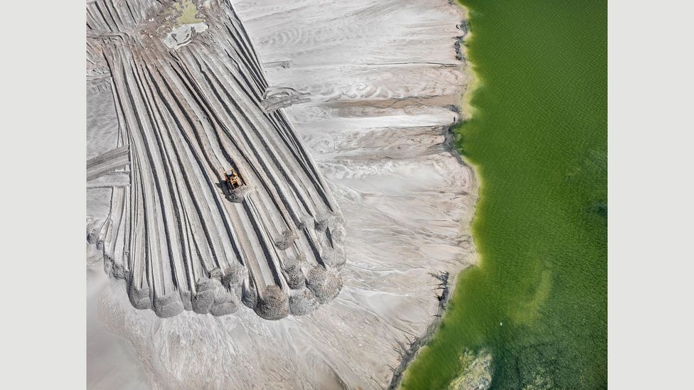 Phosphor Tailings Pond #4, near Lakeland, Florida, USA, 2012 (Credit: Edward Burtynsky, courtesy Flowers Gallery, London/Metivier Gallery, Toronto) Phosphor Tailings Pond #4, near Lakeland, Florida, USA, 2012 (Credit: Edward Burtynsky, courtesy Flowers Gallery, London/Metivier Gallery, Toronto)