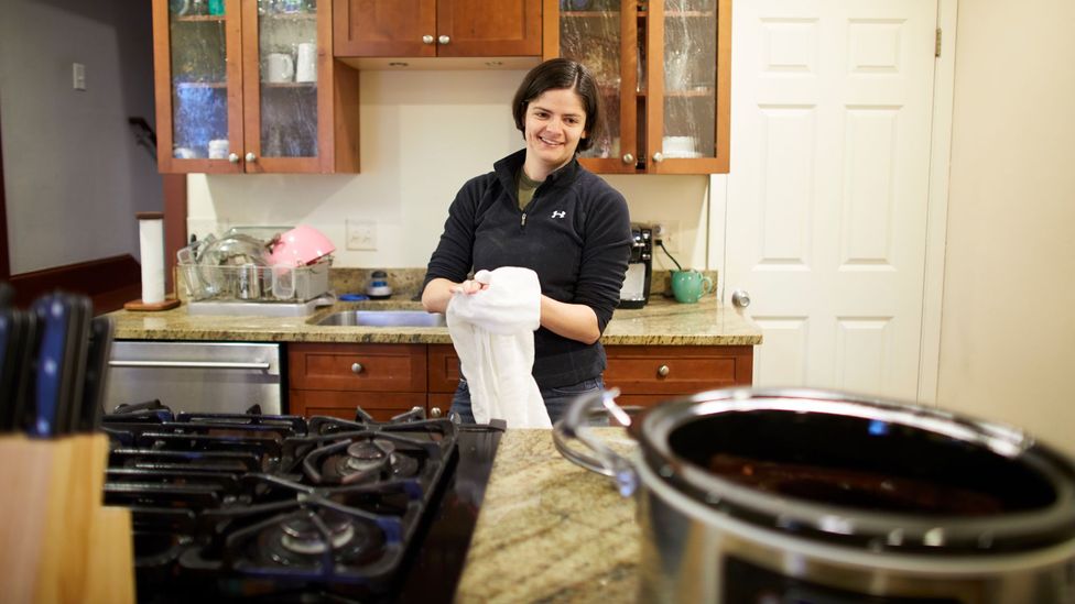 As part of her strategy to live frugally for financial independence, 28-year-old Gwen Merz spends time meal prepping so she can avoid eating out (Credit: Anna Rajdl)