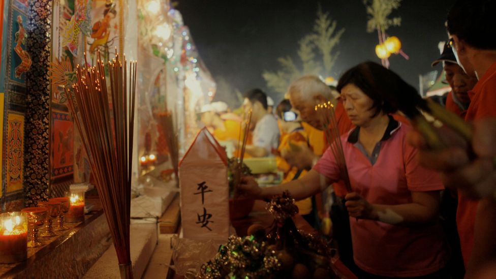 A month long festival is held in Taiwan where the gates of the underworld are believed to open so the dead can return to the land of the living (Credit: Ashley Pon/Getty Images) A month long festival is held in Taiwan where the gates of the underworld are believed to open so the dead can return to the land of the living (Credit: Ashley Pon/Getty Images)