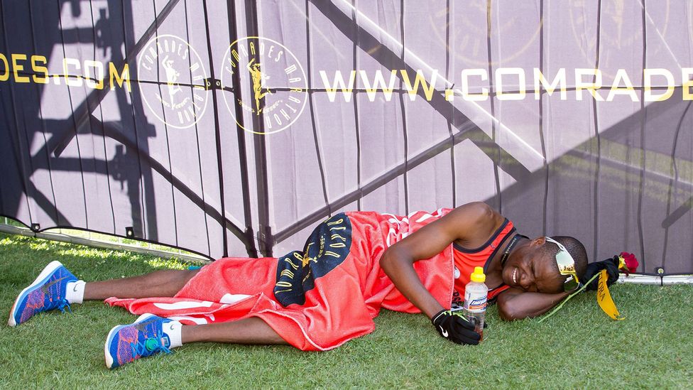 A runner lies on the ground after finishing South Africa’s 89.2km Comrades Marathon, one of the most gruelling ultramarathons in the world (Credit: Getty) A runner lies on the ground after finishing South Africa’s 89.2km Comrades Marathon, one of the most gruelling ultramarathons in the world (Credit: Getty)