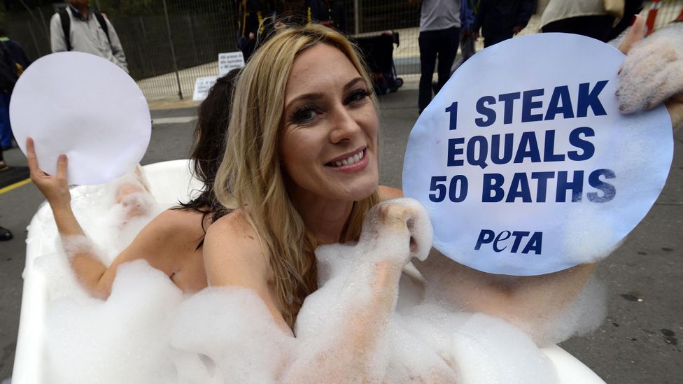 The People for the Ethical Treatment of Animals say it takes over 15,500 litres of water to produce 1kg of beef, versus 1,000 litres to produce 1kg of wheat (Credit: Getty Images) The People for the Ethical Treatment of Animals say it takes over 15,500 litres of water to produce 1kg of beef, versus 1,000 litres to produce 1kg of wheat (Credit: Getty Images)