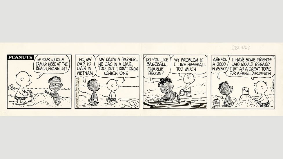 Detail of Peanuts 01.08.68 (Credit: Schulz Family Intellectual Property Trust/Courtesy of the Charles M Schulz Museum and Research Center)