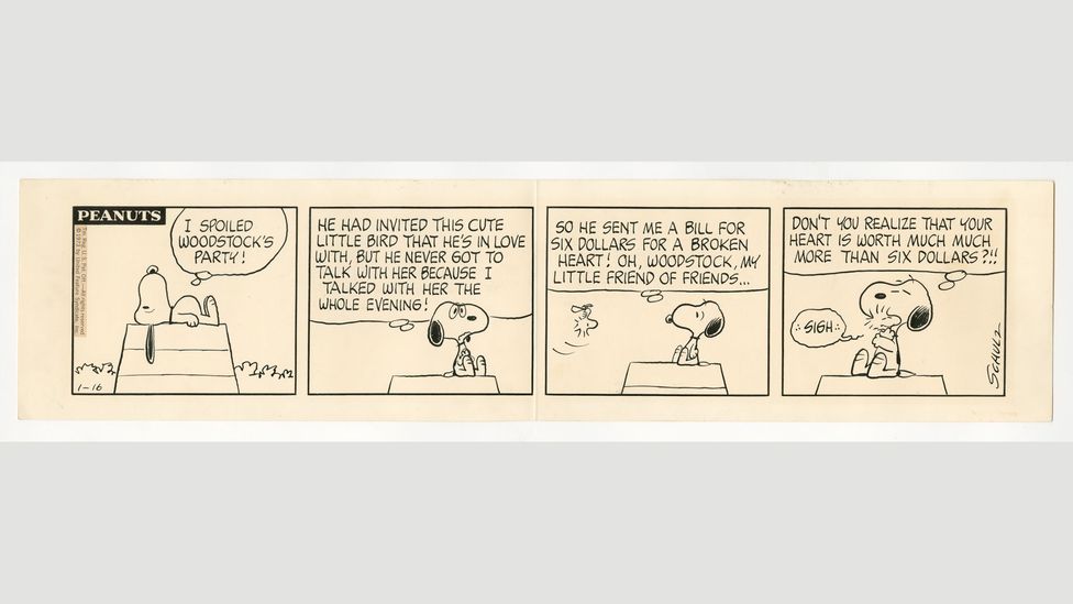 Detail of Peanuts 16.01.73 (Credit: Schulz Family Intellectual Property Trust/Courtesy of the Charles M Schulz Museum and Research Center)
