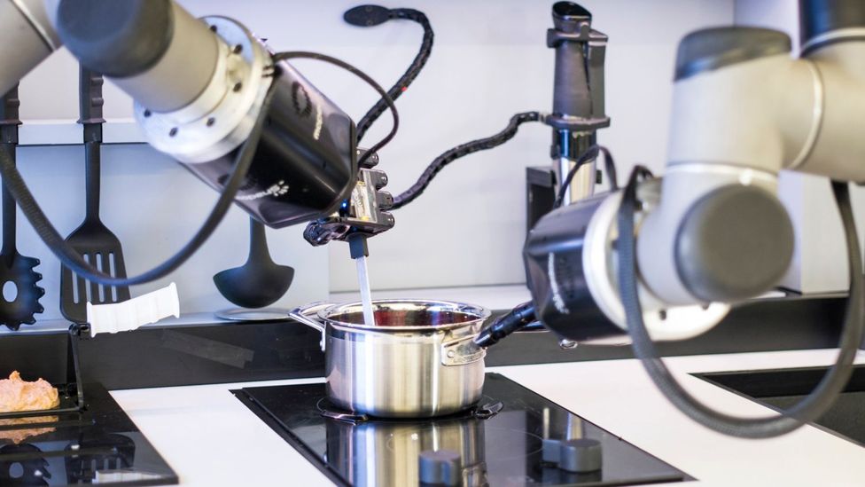 The Moley robotic chef can now cook hundreds of different meals from a catalogue of recipes (Credit: Moley Robotics)