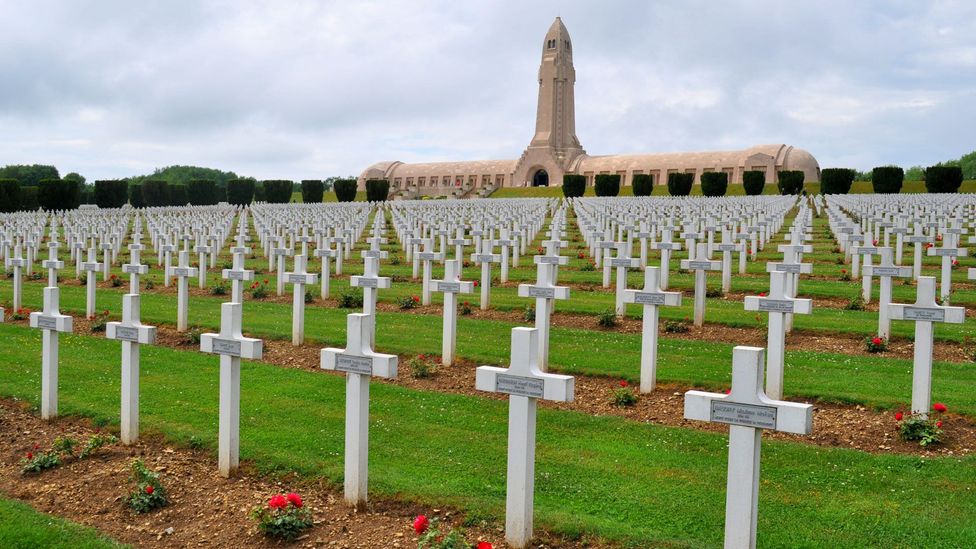 The cemetery at the Douaumont National Necropolis and Ossuary contains the graves of more than 15,000 soldiers who perished during the Battle of Verdun (Credit: Melissa Banigan)