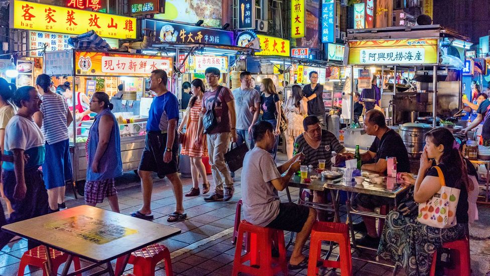 Nightlife in Taiwan centres around night markets, where locals gather until the early morning hours to eat (Credit: Stockinasia/Alamy)