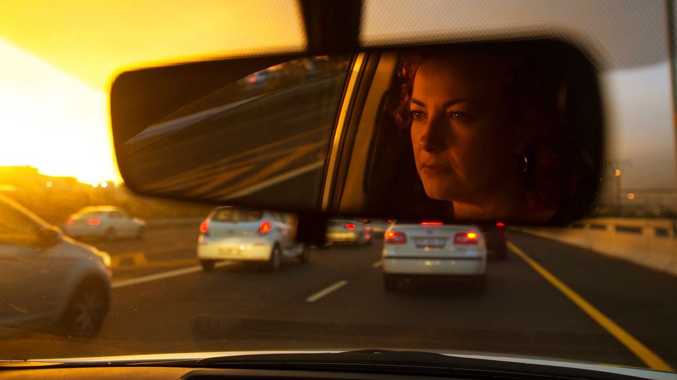 Being stuck in frustrating queues on busy roads can eat up many hours of motorists' day, reducing the time they have to do something more productive (Credit: Getty Images)