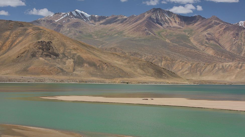 View of Lake Yashikul in Tajikistan