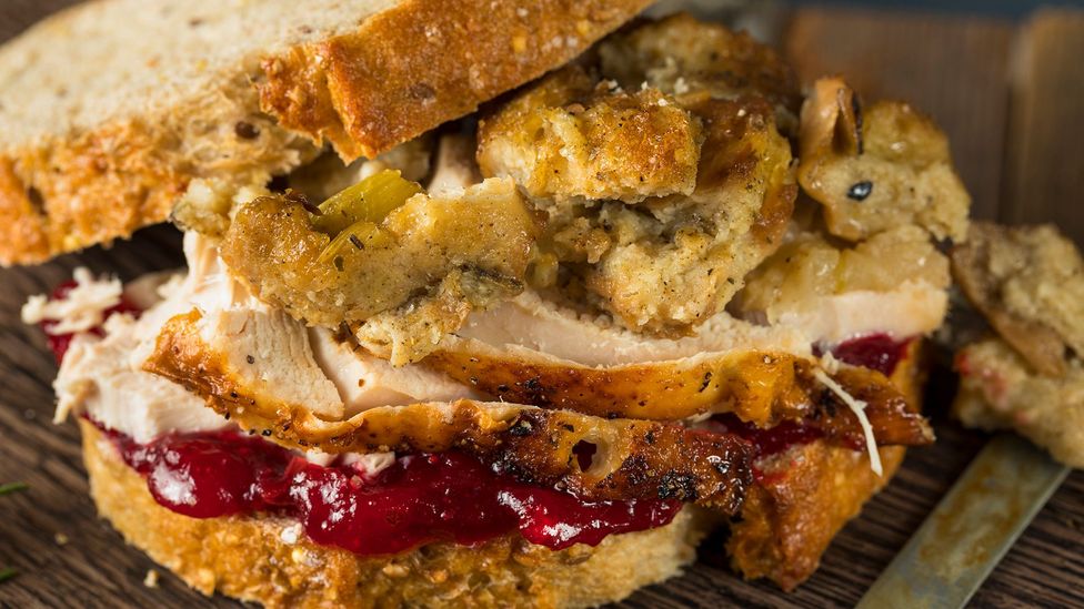 Using up the Christmas leftovers after the main meal has ended usually involves endless rounds of turkey sandwiches (Credit: Getty Images)