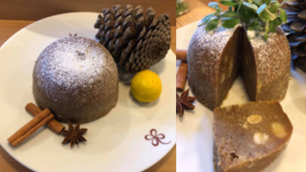 Swapping traditional ingredients for rose petals, cardamon and ghee turned the classic Christmas pudding into an dish with a more Indian twist (Credit: Keisuke Matsushima)