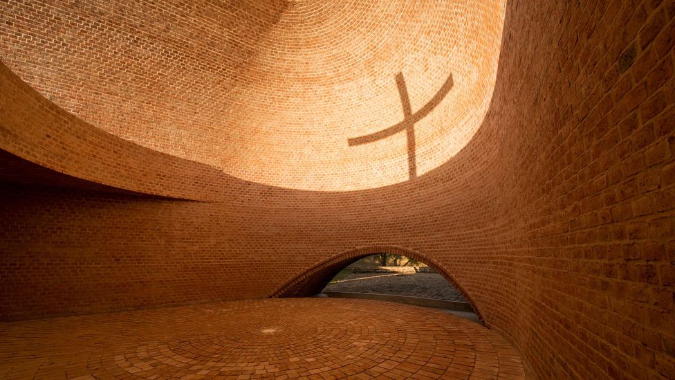 The Capilla San Bernardo in Argentina is made of salvaged farmhouse bricks (Credit: Nicolas Campodonico) The Capilla San Bernardo in Argentina is made of salvaged farmhouse bricks (Credit: Nicolas Campodonico)