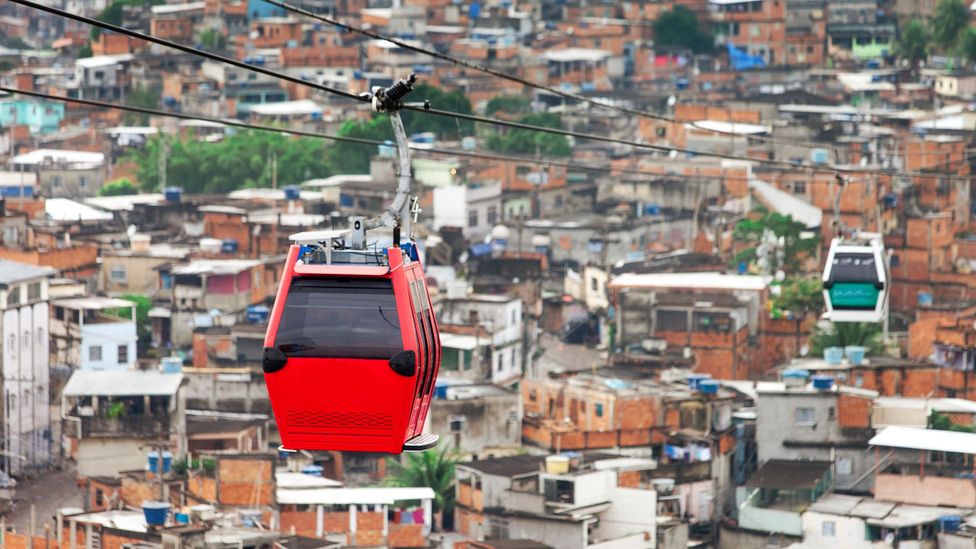 Cable cars over Rio de Janeiro favela (Credit: Getty Images)