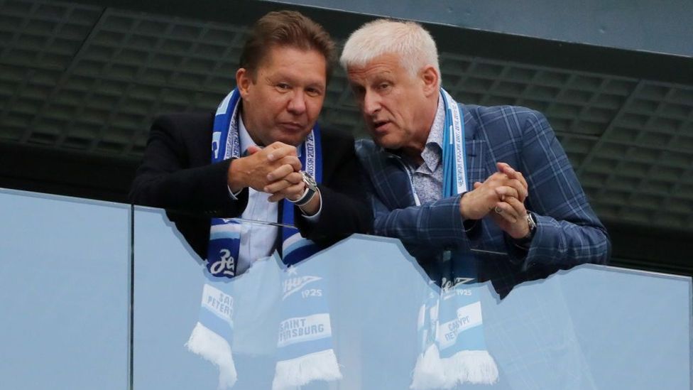 Gazprom's CEO, Alexei Miller (left), is Russia's highest-paid executive (Credit: Getty Images)