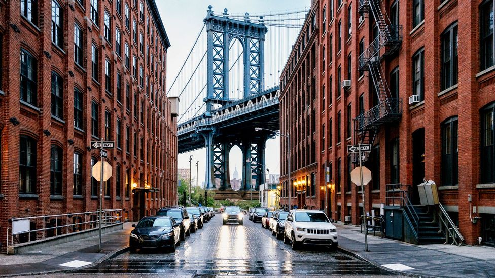 Kim Stanley Robinson imagines Manhattan not lined with streets, but as a grid of canals (Credit: Getty) Kim Stanley Robinson imagines Manhattan not lined with streets, but as a grid of canals (Credit: Getty)
