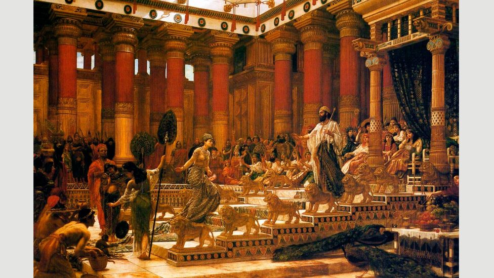 Edward Poynter's 1890 painting, the Visit of the Queen of Sheba to King Solomon, is another instance of whitewashing (Credit: Alamy)