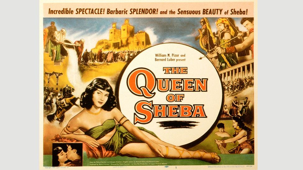A US poster for the 1952 film The Queen of Sheba (Credit: Alamy)