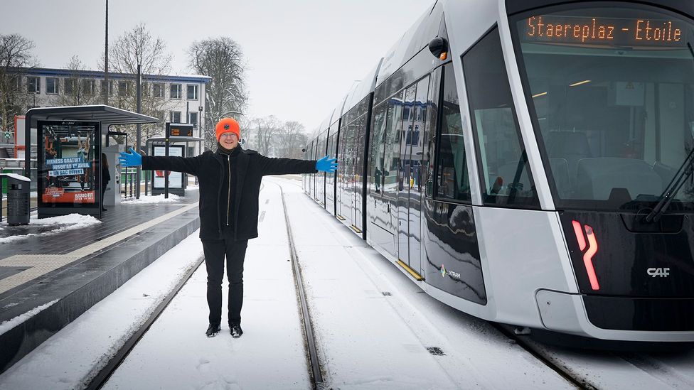 Fred Tiné drives from France to his office in Luxembourg, a trip which takes 26 minutes by car – but up to two hours by train (Credit: Eric Devillet)