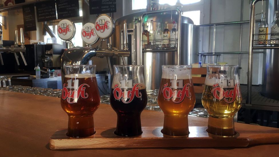 Many Solothurn-based businesses have embraced the number 11, including the family-run brewery Öufi-Bier, or ‘Eleven Beer’ (Credit: Mike MacEacheran)