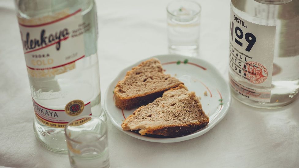 The Russian tradition of sniffing bread while drinking vodka offers a portal into the realities of Russian life (Credit: Jonny Donovan)