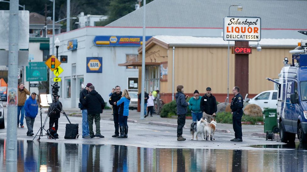 Flooding in Sebastopol, California in late February 2019. We’ve evolved to focus on immediate threats at the expense of longer-term crises (Credit: Getty)