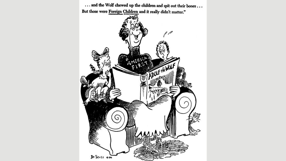 Seuss cartoon for PM, October 1941 (Credit: UC San Diego Library)