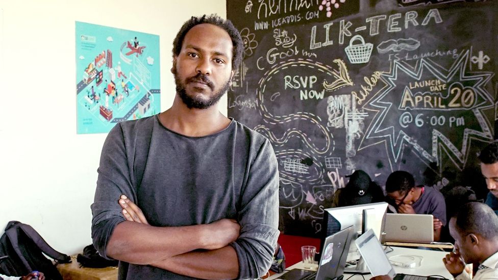 Markos Lemma cofounded the first start-up of its kind in 2011, iceaddis; it's now one of nearly 100 in Addis Ababa.(Credit: Thomas Lewton) Markos Lemma cofounded the first start-up of its kind in 2011, iceaddis; it's now one of nearly 100 in Addis Ababa.(Credit: Thomas Lewton)