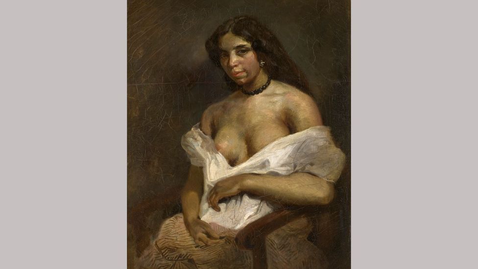 Delacroix’s depiction of bi-racial model Aspasie played to sexualised stereotypes (Credit: Musée Fabre de Montpellier Méditerranée Métropole / Frédéric Jaulmes)