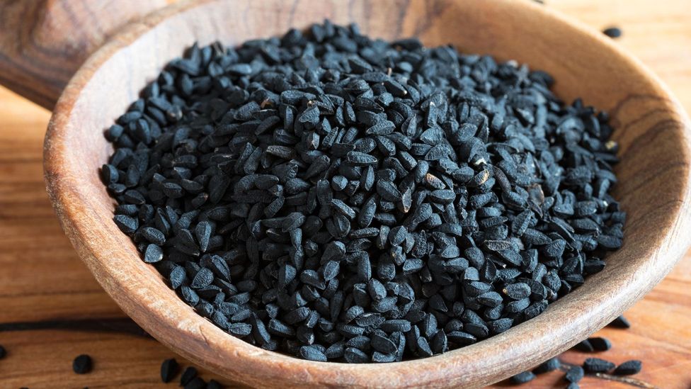 Qizha is made from roasted nigella seeds, which are indigenous to Israel and the Palestinian territories (Credit: Madeleine Steinbach/Alamy) Qizha is made from roasted nigella seeds, which are indigenous to Israel and the Palestinian territories (Credit: Madeleine Steinbach/Alamy)