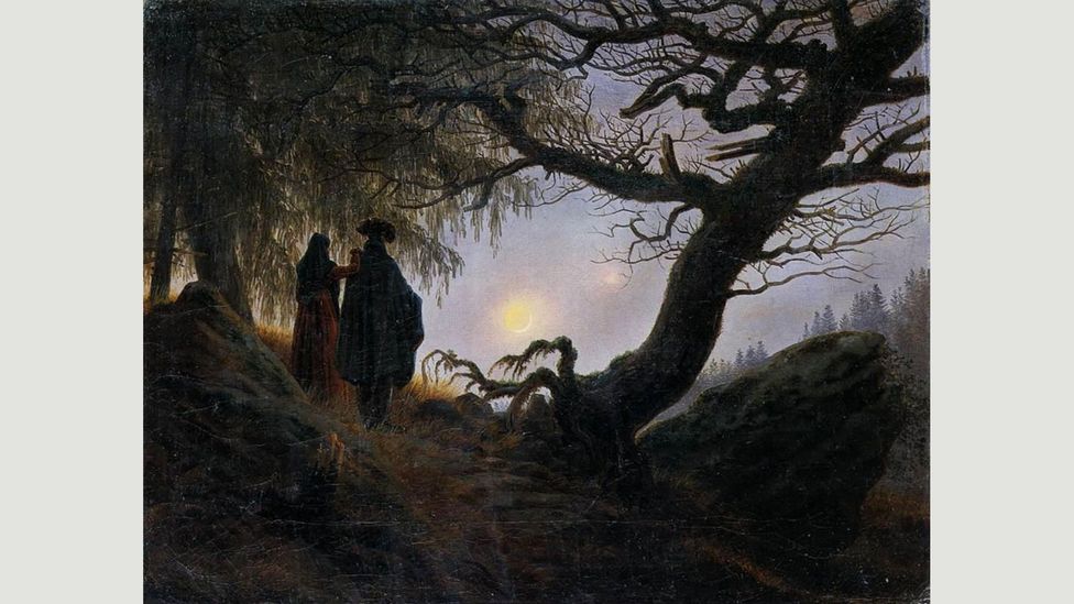 Caspar David Friedrich’s Man and Woman Contemplating the Moon (1818) offers a meditative approach (Credit: Alamy) Caspar David Friedrich’s Man and Woman Contemplating the Moon (1818) offers a meditative approach (Credit: Alamy)