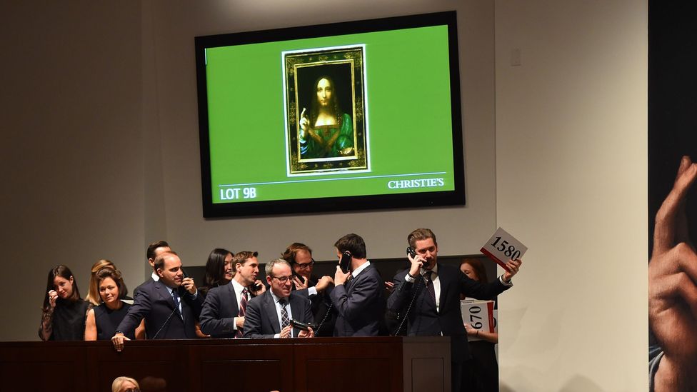 Leonardo da Vinci’s Salvator Mundi sold at auction in 2017 for over $450m, making it the most expensive painting ever sold (Credit: Getty)