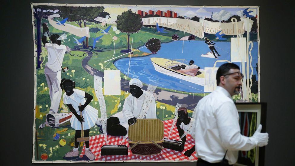 Kerry James Marshall's painting Past Times (1997) sold for $21.1m, a new record for a living African-American artist (Credit: Alamy)